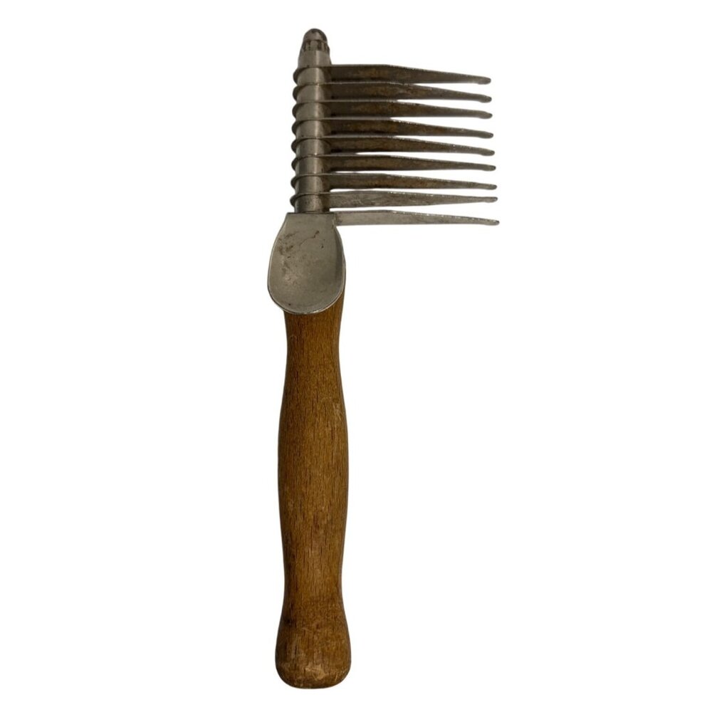 Professional De-matting Tool Comb Metal & Wood Grooming Tool